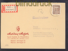 Berlin Mi # 151 EF Orts-Einschreiben Berlin 1958 (50462)