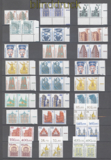 Bund Mi # 1339 bis 2009 postfrisch Sehensw�rdigkeiten waagerechte Paare (50557)