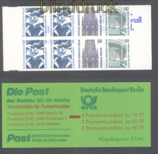 Berlin Markenheftchen Mi # 14 mZ postfrisch Sehenswrdigkeiten (50519)