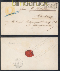 Preussen Ganzsachenumschlag U 10 A  o. WSt. Jerichow nach Hamburg  (50172)