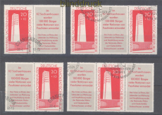 DDR Zusammendrucke Mi #  783 WZd 24/27 gestempelt Sachsenhausen (50521)