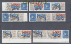 DDR Zusammendrucke Mi # 2609/10 gestempelt WZd 493/98 Parlament der FDJ (50533)
