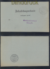 dt. Reich Postzustellungsurkunde Plantlnne 21.10.1908 nach Lingen (50583)