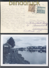Tschechien T�n nad Vltavou sw-AK 1939 nach Berlin  (50591)