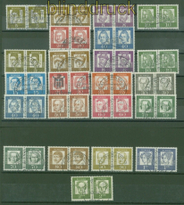 Bund Mi #  347/62 x + y ohne 351 x gestempelt Bedeutende Deutsche Paare (50978)