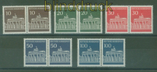 Bund Mi #  506/10 postfrisch Brandenburger Tor waagerechte Paare (50982)