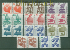 Bund Mi #  694/703 und # 773 postfrisch Unfallverhtung waagerechte Paare(50985)