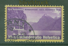 Schweiz Mi #  326 z gestempelt Pro Patria 1938 geriffeltes Gummi (50945)