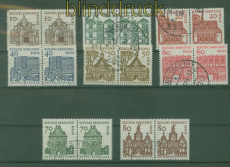 Berlin Mi # 242/49 gestempelt Kleine Bauwerke waagerechte Paare (51018)