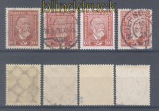 dt. Reich Mi # 362 x und y postfrisch und gestempelt gestrichenes Papier (50829)
