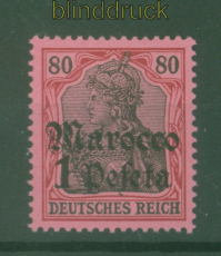 Deutsche Post in Marokko Mi # 29 postfrisch Aufdruckmarke (51063)