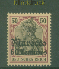 Deutsche Post in Marokko Mi # 28 postfrisch Aufdruckmarke (51065)