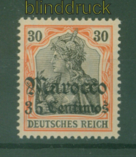 Deutsche Post in Marokko Mi # 39 postfrisch Aufdruckmarke (51068)