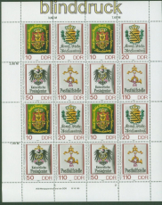 DDR Mi # 3306/09 postfrisch kompletter Zusammendruckbogen (51146)