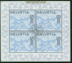 Schweiz Mi # 1726 Stickereimarke Kleinbogen gestempelt (51106)