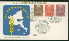 Luxemburg Mi # 572/74 Europa 1957 auf Ersttagsbrief FDC (51115)