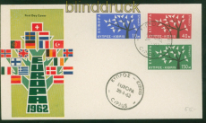 Zypern Mi #  215/17 Ersstagsbrief FDC Europa 1962 (51118)