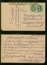 dt. Reich Bahnpost Eisenach- Niederhone 1921 nach Leipzig Nebenbahn (51391)
