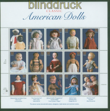 USA Mi # 2857/71 postfrischer Zdr.-Bogen Amerikanische Puppen (51358)