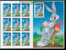 USA Mi # 2829 postfrisches Folienblatt  Comicfigur Bugs Bunny (51357)
