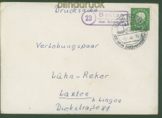 Bund Bexten ber Salzbergen Landpoststempel Salzbergen 3.6.1960 n Laxten (51087)