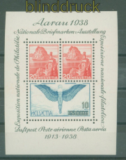Schweiz Mi # A 327 (2) und B 327 postfrisch Einzelmarken aus Block 4 1936(51361)