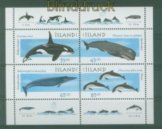 Island Mi #  Block 23 postfrisch Wale und Delphine (I) (51369)