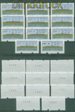 Bund ATM 1993 Mi # 2 Type 1.1 Tastensatz 2 ** bis auf 80 Pfg kplt. mit Nr(51429)
