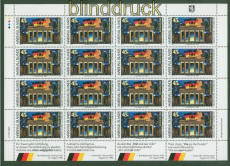 Marshall-Inseln Mi #  320 postfrisch Kleinbogen Deutsche Einheit (51432)