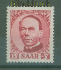 Saarland Mi # 289 postfrisch Adolf Kolping (51208)