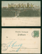 Mnster farb-AK Totalansicht 1899  (d8335)