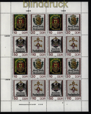 DDR Mi # 3306/09 postfrisch kompletter Zusammendruckbogen (51866)
