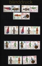 DDR Zusammendrucke Mi # 2472/77 postfrisch WZd 430 - SZd 201 Historische Puppen (26450)
