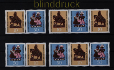 DDR Zusammendrucke Mi # 1521/23 postfrisch WZd 210/13 Volkskunst (51647)