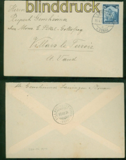 dt. Reich Mi # 568 EF Auslandsbrief Laungen 1934 in die Schweiz (51447)
