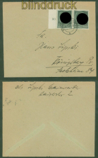 dt. Reich Mi # 672 x (2) MeF Fernbrief waagerechtes Paar Marienwerder 1938(51491