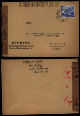 dt. Reich Mi # 742 EF auf Auslands-Zensurbrief Berlin 29.8.1940 n Holland(51501)