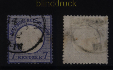 dt. Reich Mi #  10 gestempelt 7 Kreuzer kleiner Schild kleine Marke (51793)