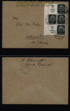 dt. Reich Mi # S 140 mit Zusatzfrankatur portogerecht Fernbrief Apolda (51518)