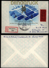 DDR Mi # Block  99 EF auf Eil-R-Brief Leipzig SSt. 1989 portogerecht (51779)