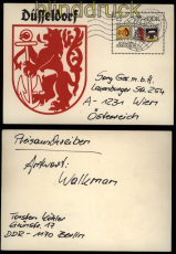 DDR Mi # GSK P 106 Auslandskarte Tagesstempel 13.6.1990 nach sterreich (51787)