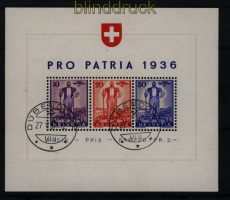 Schweiz Mi # Block  2 gestempelt Blockausgabe Pro Patria (51536)