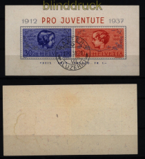 Schweiz Mi # Block  3 gestempelt Blockausgabe Pro Juventute 1937 (51537)