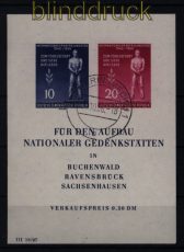 DDR Mi # Block  11 gestempelt Nationale Gedenksttten Tagesstempel (51573)