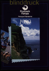 D�nemark Far�er Jahrbuch 1989 mit postfrischen Marken (51828)