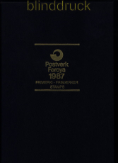 Dnemark Farer drei Jahrbcher 1987 bis 1989 mit postfrischen Marken (51825)