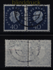 Bund Mi #  305 gestempelt Heuss III als waagerechtes Paar (51925)