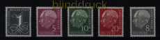 Bund Mi #  179 Y/285 Y Heuss liegendes Wasserzeichen postfrisch (51930)