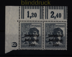SBZ Mi # 186 DZ postfrisch Druckerzeichen 8 (51895)