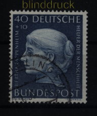 Bund Mi #  203 gestempelt Hchstwert Helfer der Menschheit 1954 (51909)